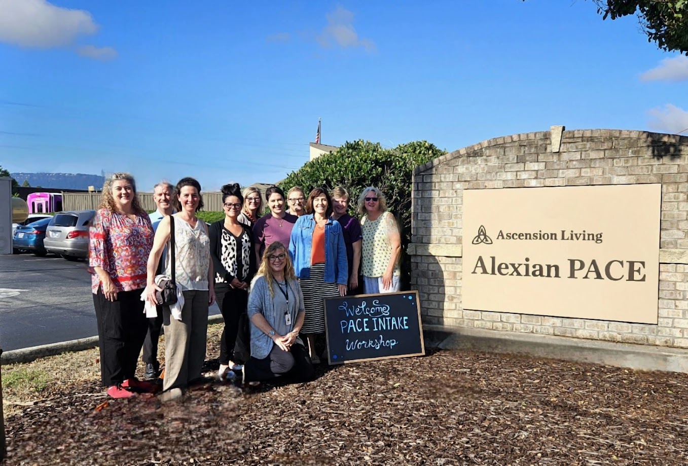 Team Members gather in front of Alexian PACE