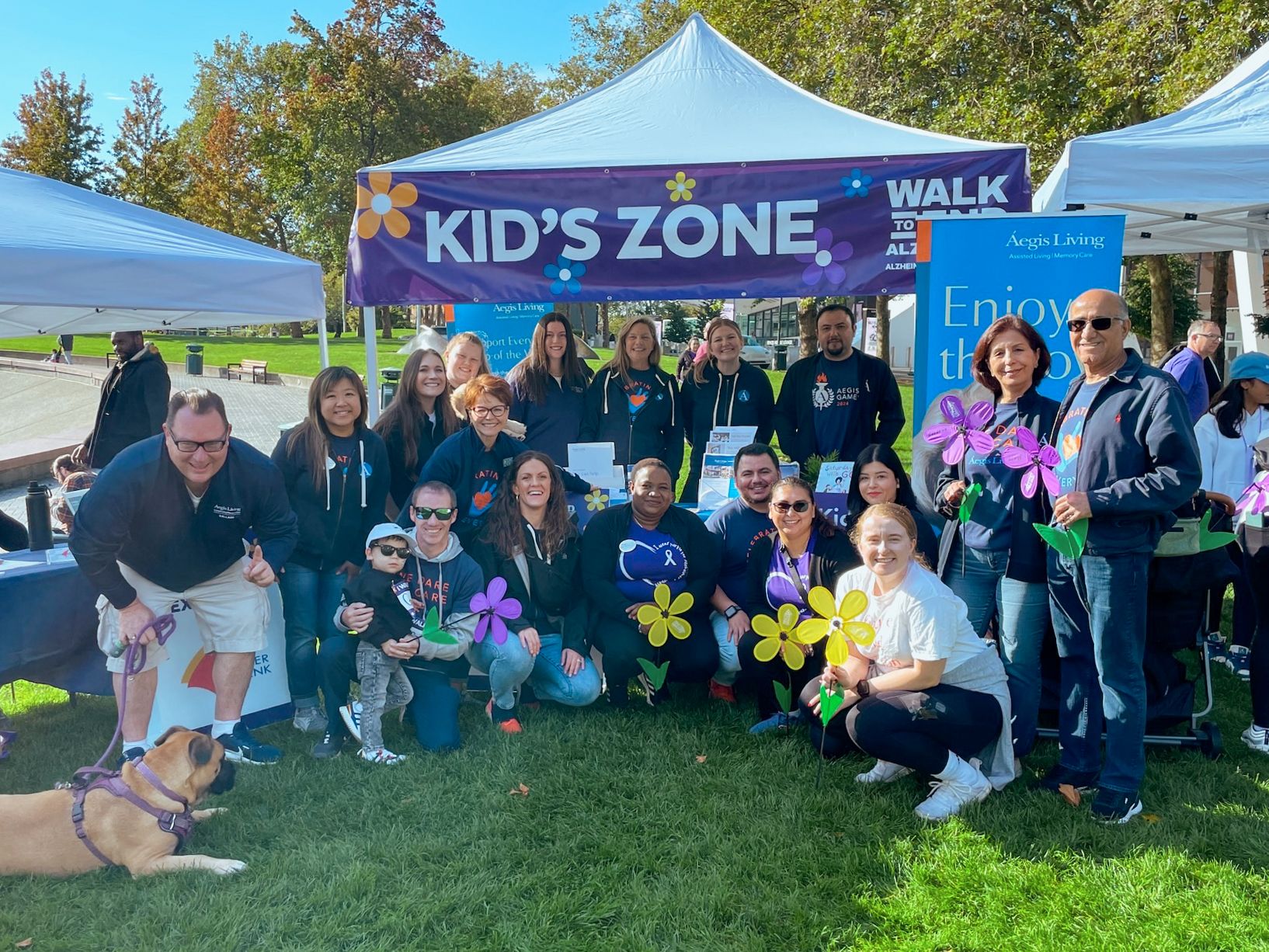 Aegis staff at Alzheimer's walk